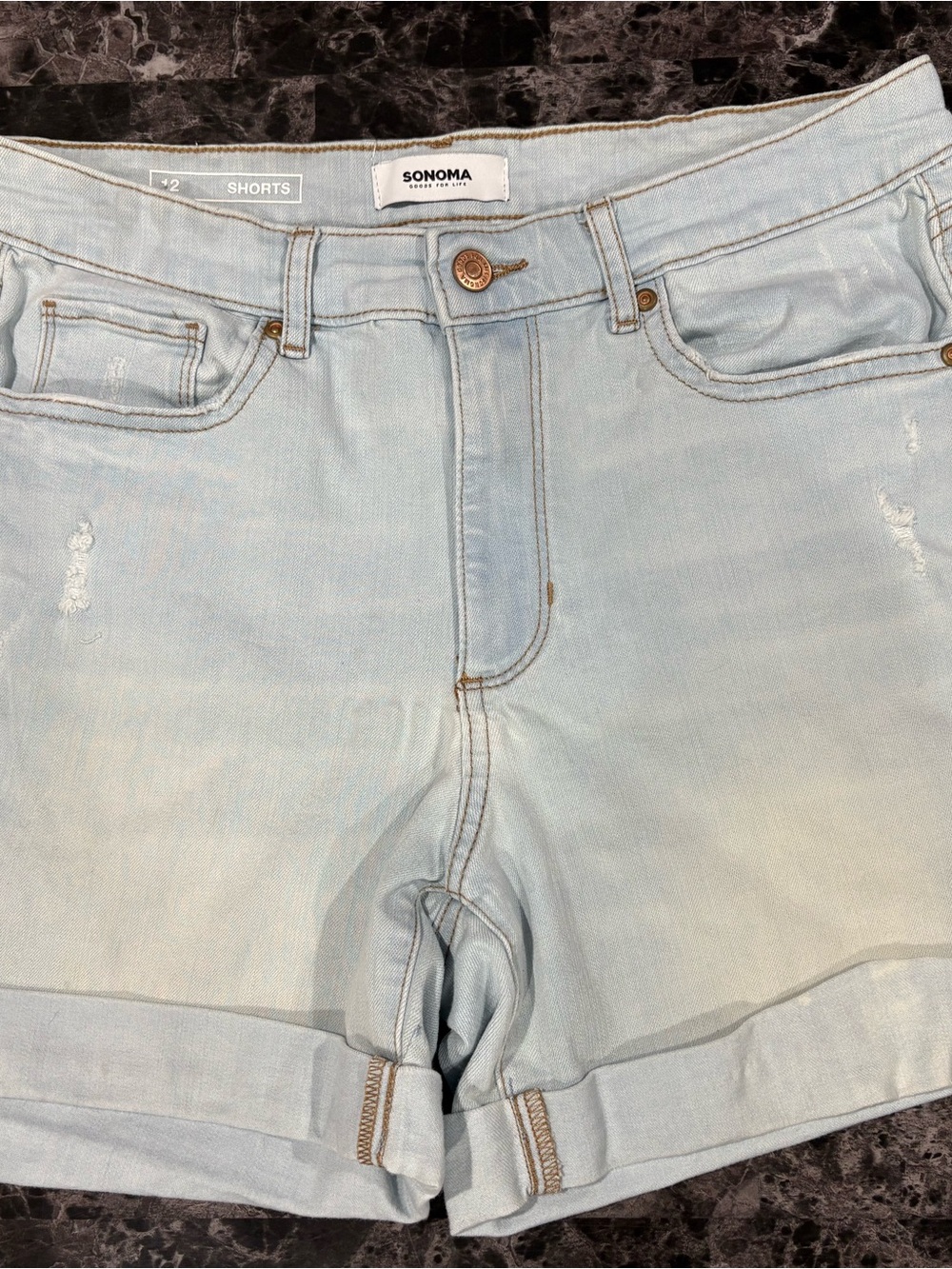 SO Light Wash Denim Jean Shorts - Pale Blue size 12